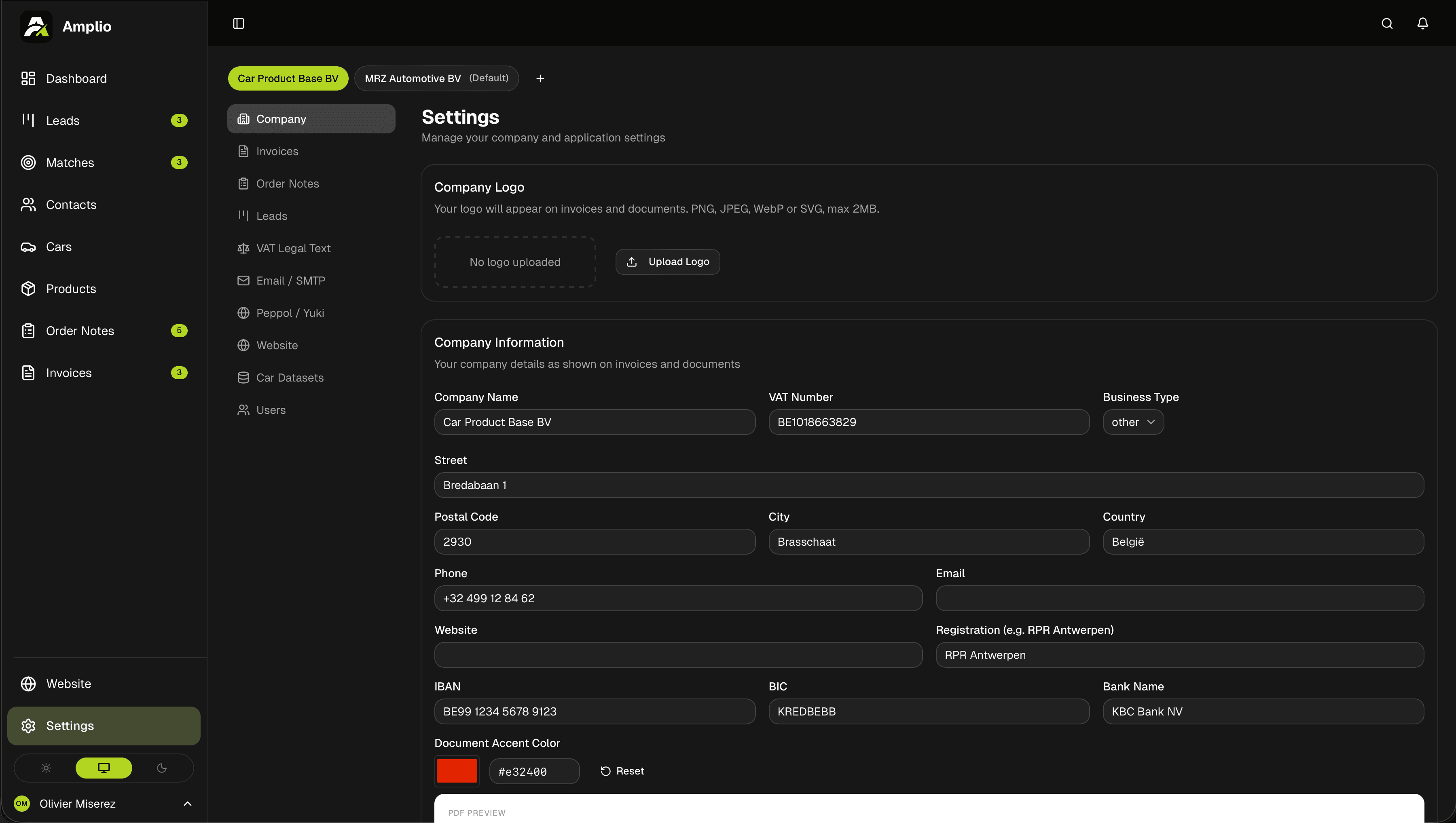 Multi-Company & Roles